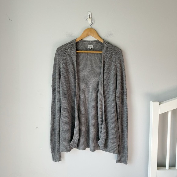 Crippen Women's Gray Linen Cotton Knit Open Front Cardigan Size XS/S - Picture 1 of 4